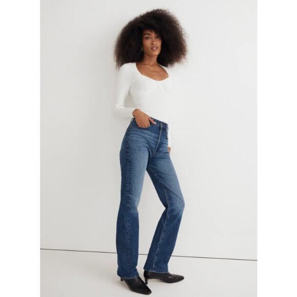 Madewell The 90's Straight Jean in Barlow Wash Size 32 NEW with Tags - Picture 1 of 9